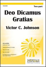 Deo Dicamus Gratias Two-Part choral sheet music cover Thumbnail